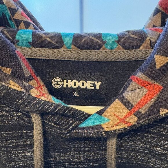 Hooey Summit Charcoal w/Aztec Pattern Hoody - Mens XL - Picture 4 of 4